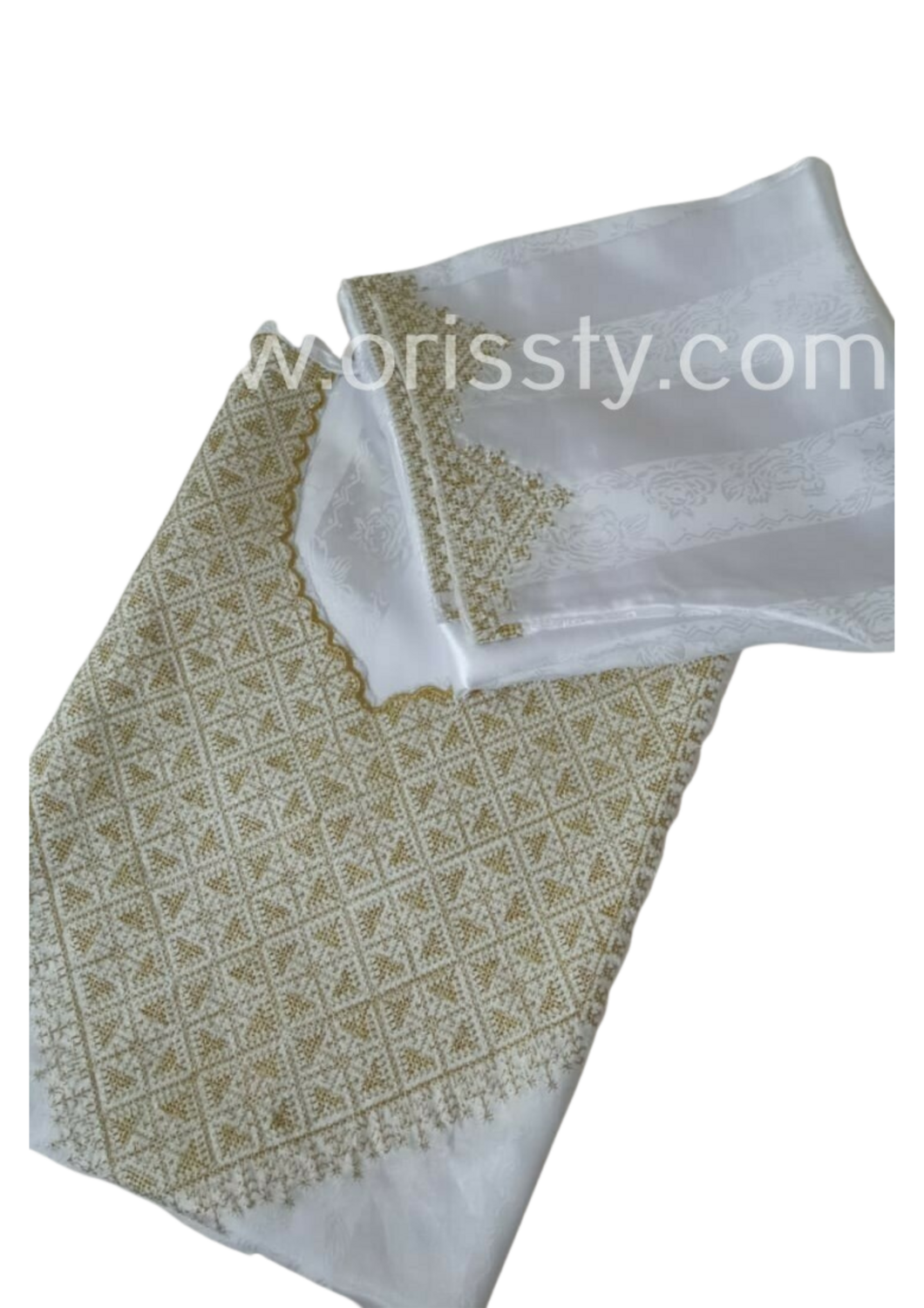 Henna jurk wit met goud 2025