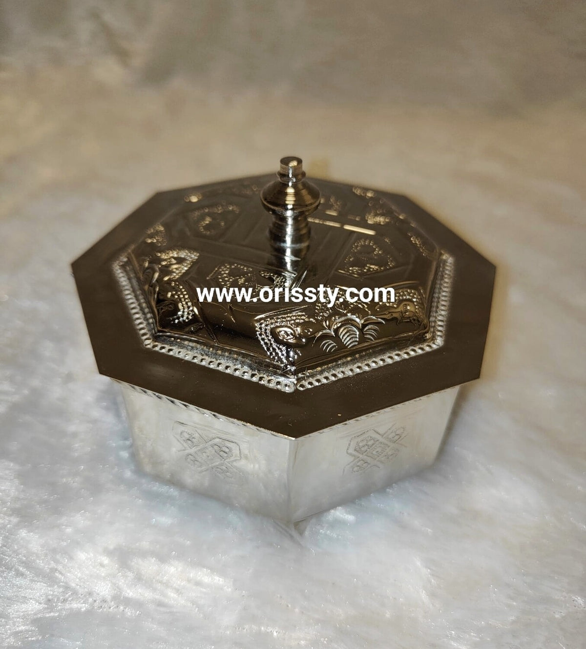 Koperen Ringdoosje Rhombic