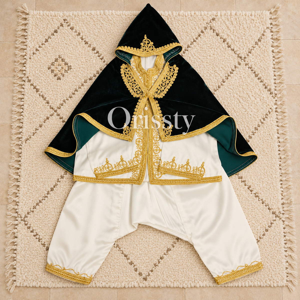 3 Delige Velour Jabador Groen