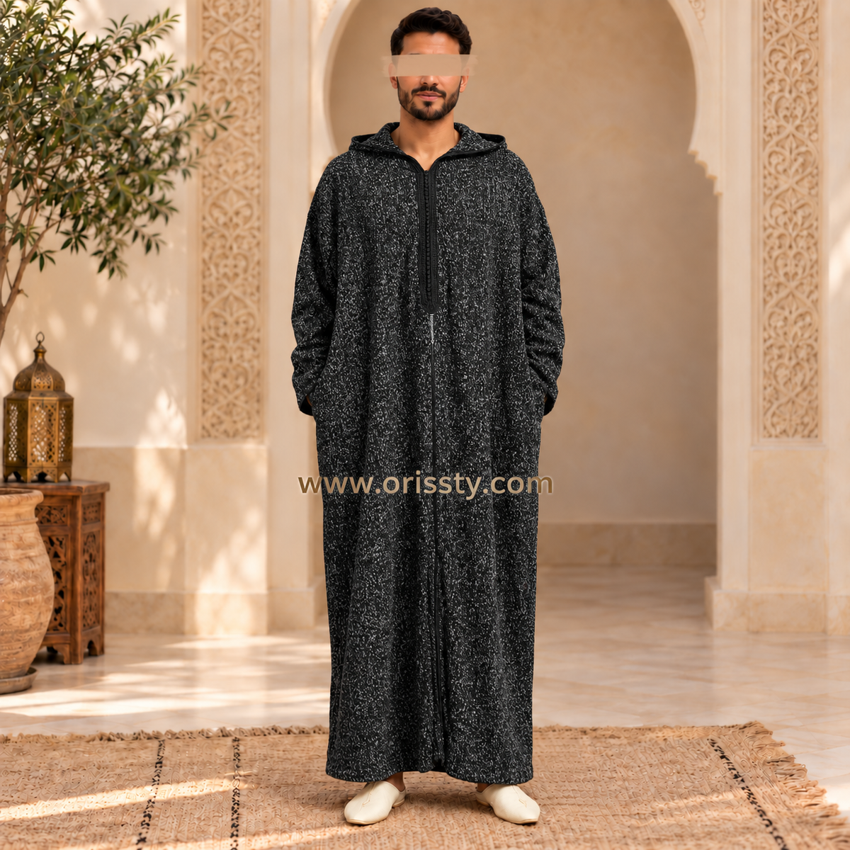 Djellaba / Winterjas Zwart